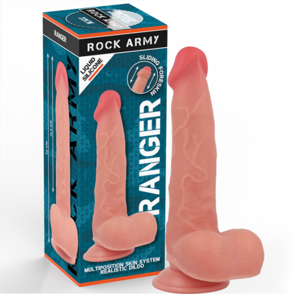 ROCKARMY - RANGER DILDO REALISTA DUAL DENSITY LIQUID SILICONE 22 CM -O- 3.6 CM