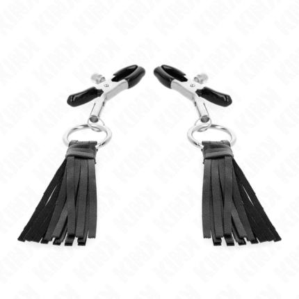 KINK - PINZAS PARA PEZONES CON BORLAS DE POLIPIEL 6 CM