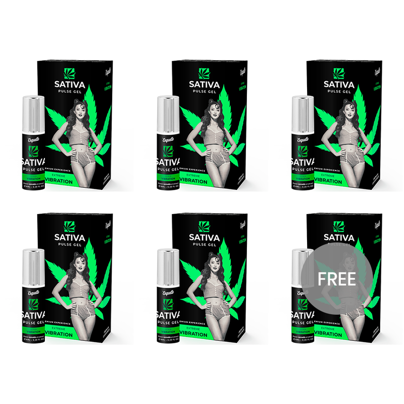 COQUETTE CHIC DESIRE - PULSE GEL SATIVA VIBRACIÓN EXTREMA PREMIUM 6ML 5 + 1 GRATIS