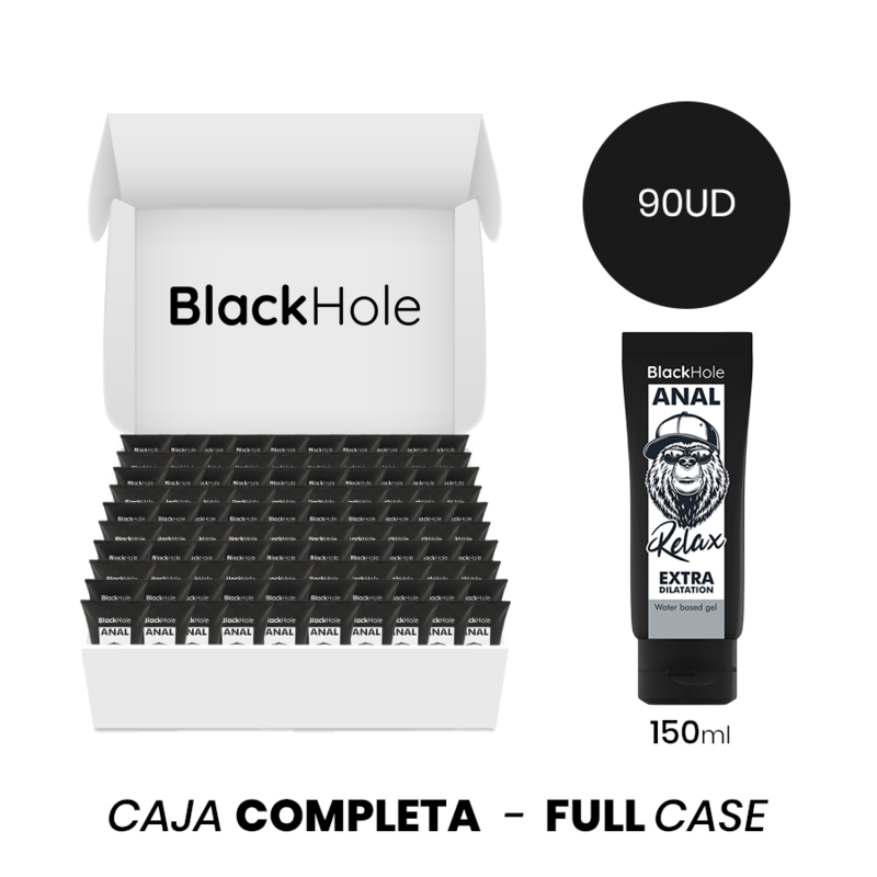 MOQ 90 - BLACK HOLE GEL BASE AGUA DILATACIÓN ANAL 150 ML
