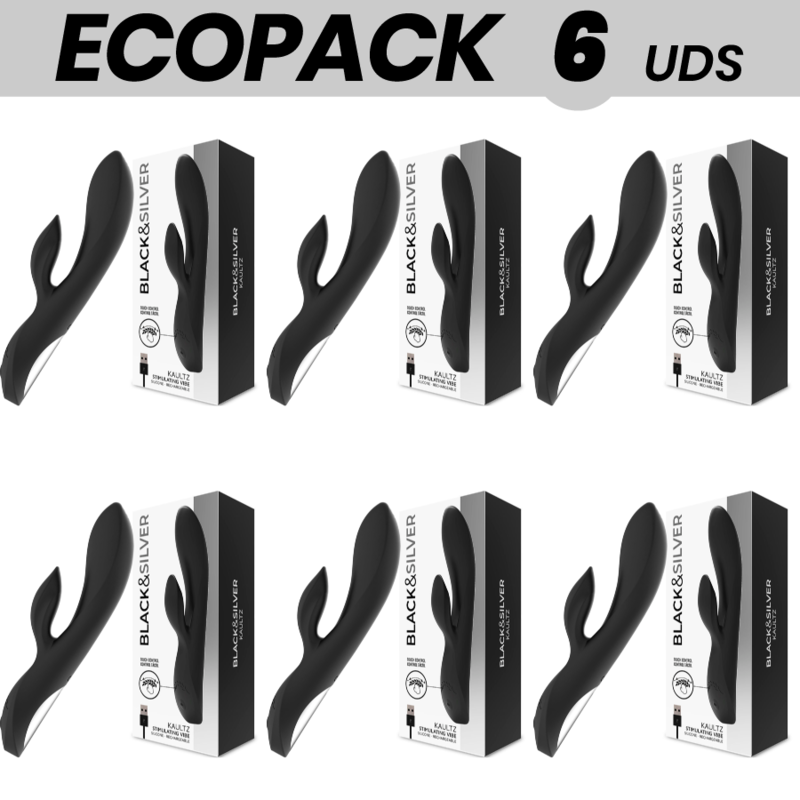 ECOPACK 6 UDS - BLACKSILVER KAULTZ VIBRADOR CONTROL TOUCH