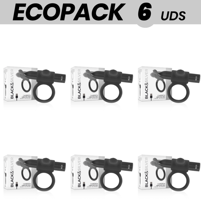 ECOPACK 6 UDS - BLACKSILVER CAMERON ANILLO RECARGABLE NEGRO