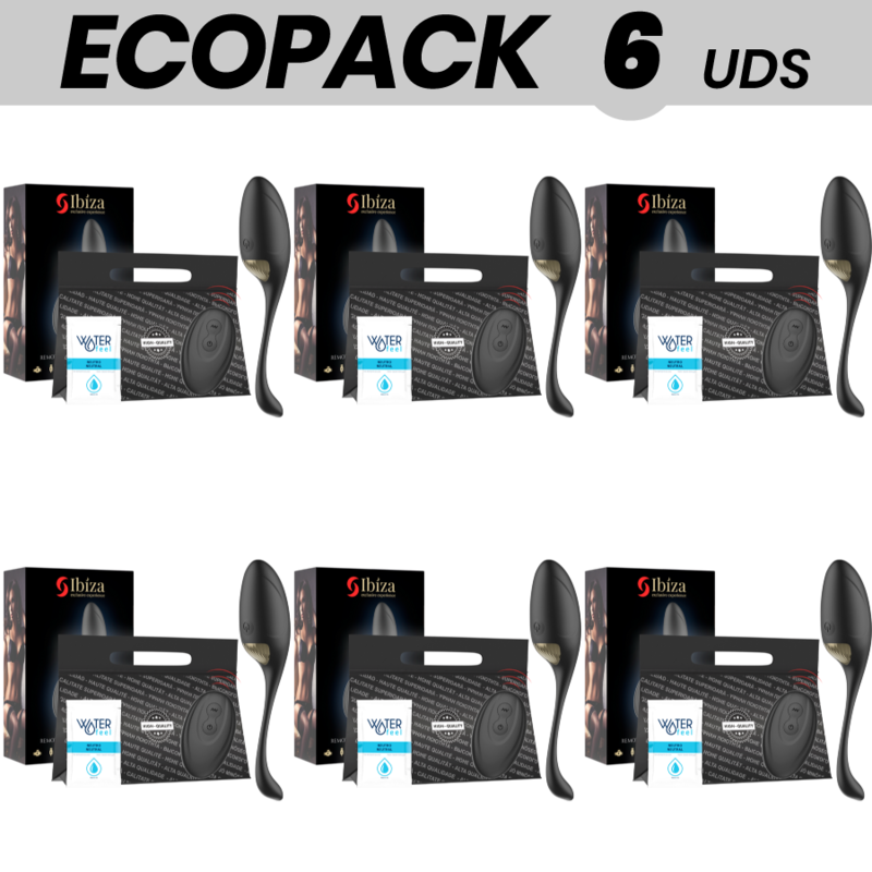 ECOPACK 6 UDS - IBIZA POTENTE HUEVO VIBRADOR CONTROL REMOTO