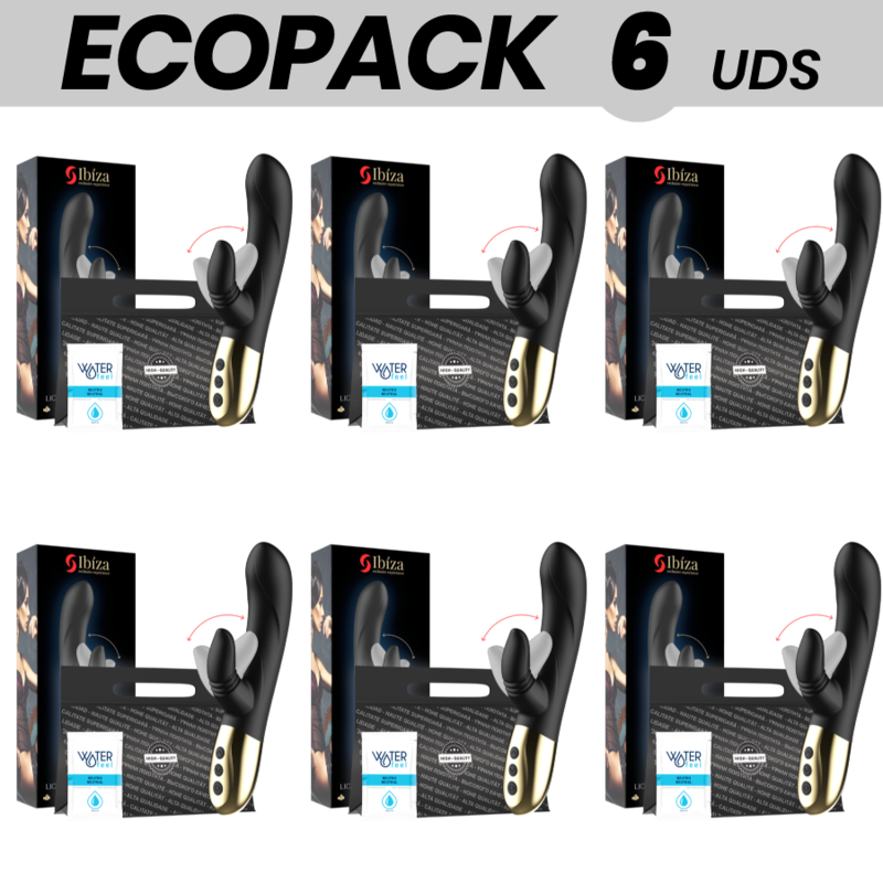 ECOPACK 6 UDS - IBIZA VIBRADOR NEW EXPERIENCE CON LICKING RABBIT
