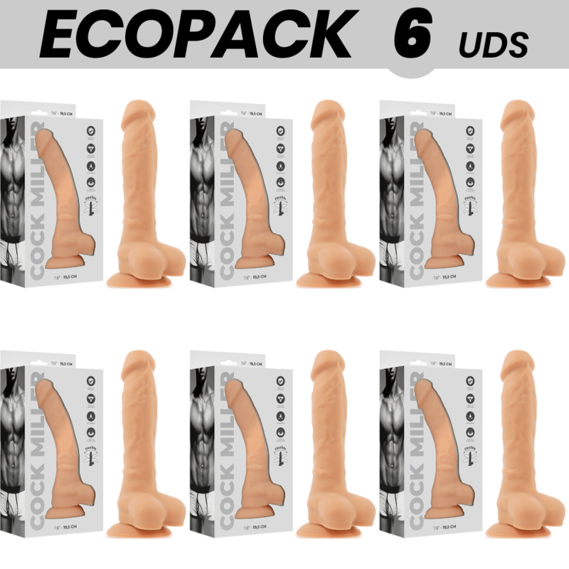 ECOPACK 6 UDS - COCK MILLER SILICONA DENSITY ARTICULABLE COCKSIL 19,5 CM