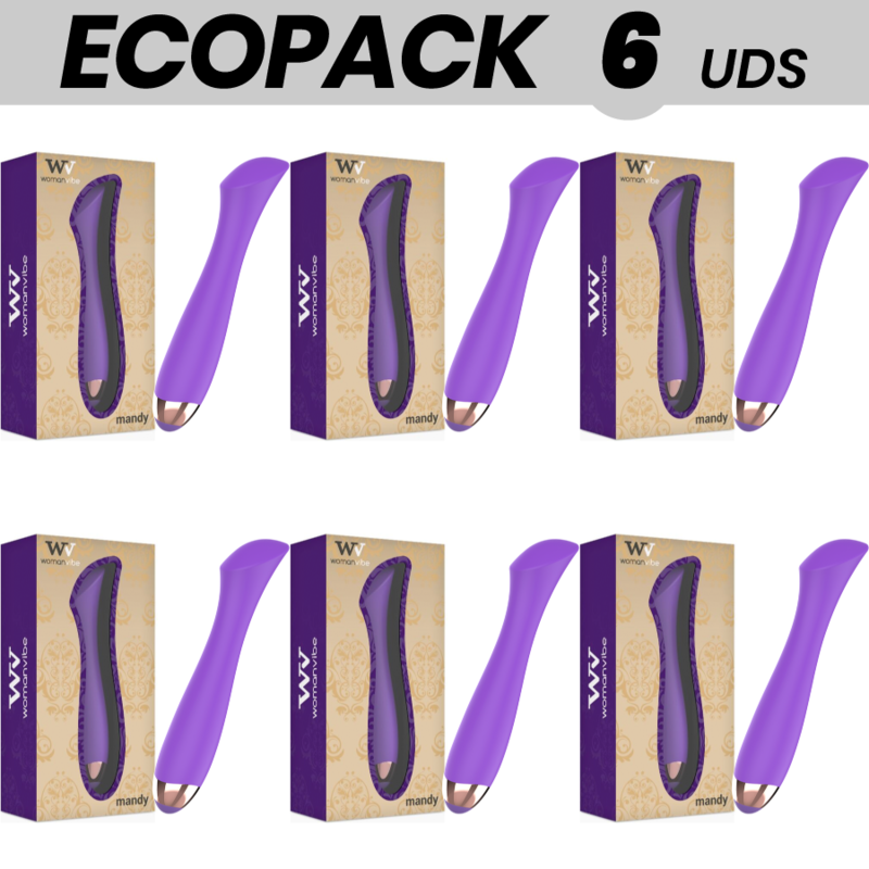 ECOPACK 6 UDS - WOMANVIBE MANDY VIBRADOR RECARGABLE SILICONA PUNTO K