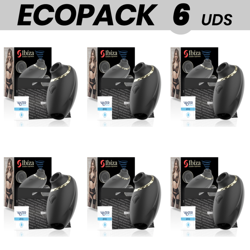 ECOPACK 6 UDS - IBIZA MASAJEADOR 3 EN 1 SUCKING, LICKING  PULSING