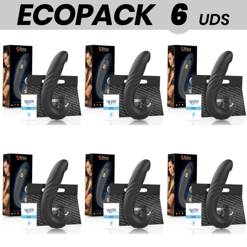 ECOPACK 6 UDS - IBIZA CLIP UP  DOWN + VIBRADOR + ONDAS ESTIMULADORAS CLÍTORIS