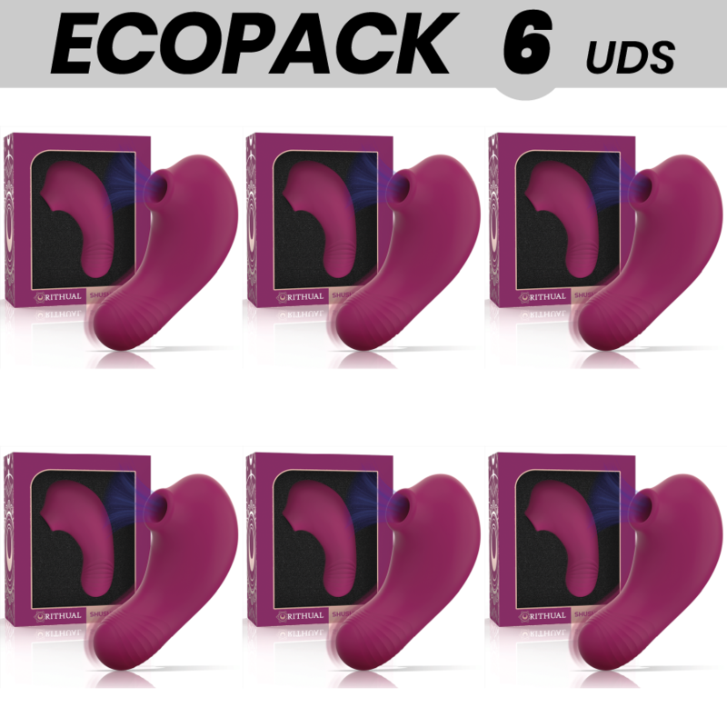 ECOPACK 6 UDS - RITHUAL SHUSHU PRO POCKET ESTIMULADOR CLITORIS 2 POTENTES MOTORES ORQUIDEA